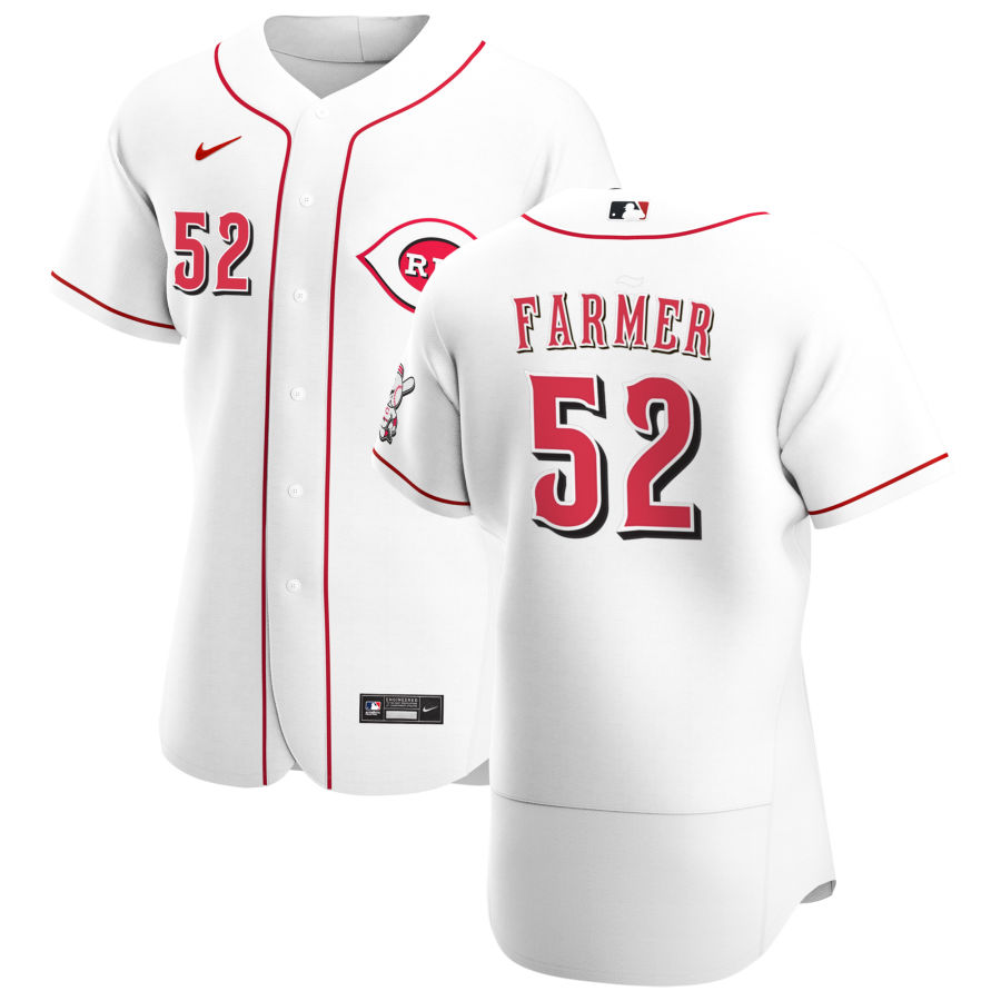 Cincinnati Reds #52 Kyle Farmer Men Nike White Home 2020 Authentic Player MLB Jersey
